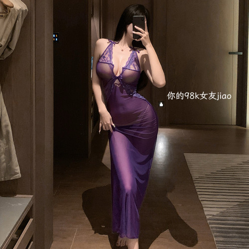 你的98K女友:馥郁郁姐内衣深V蕾丝性感装饰紫色黑色