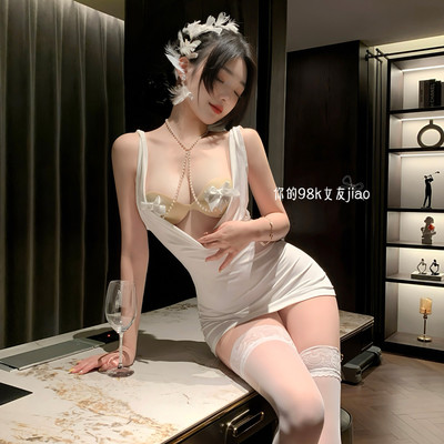 爱欲维纳斯胸链性感珠链吊带包臀制服纯欲风免脱你的98k女友jiao