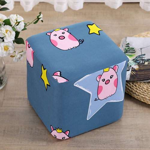 布艺全包小圆凳子防尘罩方形皮墩子试换鞋凳沙发圆凳子保护罩套