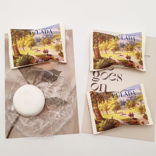 英国PULADA朴拉达圣塔菲夹心棉花糖油画风格 糖果零食 喜糖结婚散装