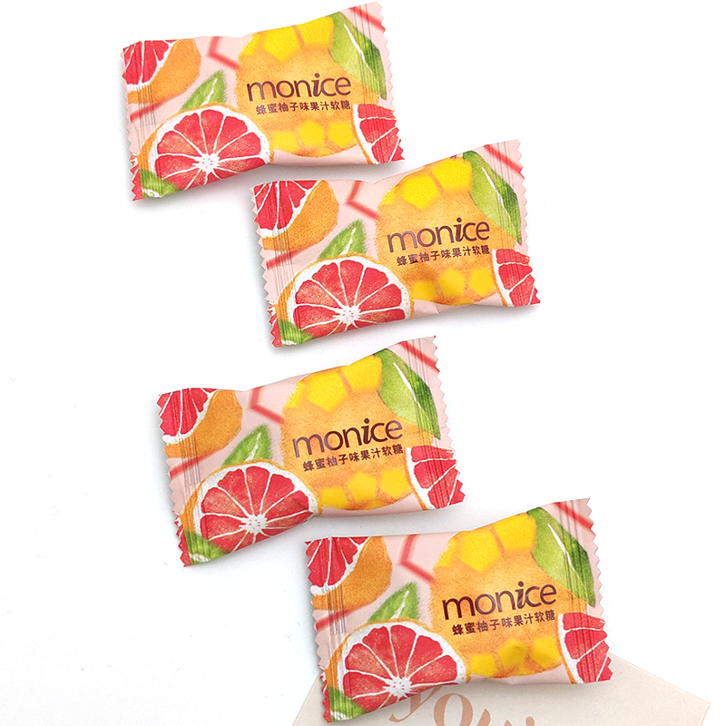 MONICE茉奈蜂蜜柚子味果汁软糖休闲零食糖果散装结婚高颜值喜糖