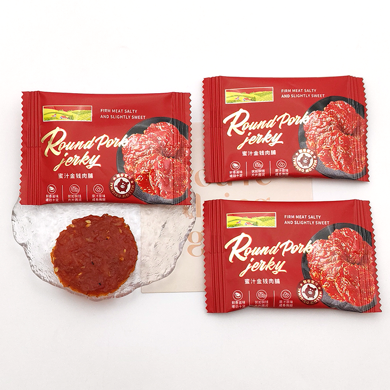 VIKOI唯口爱蜜汁金钱肉脯猪肉干肉脯小包装解馋休闲食品喜糖结婚