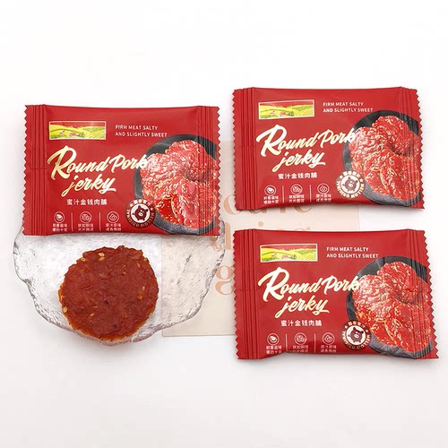 VIKOI唯口爱蜜汁金钱肉脯猪肉干肉脯小包装解馋休闲食品喜糖结婚