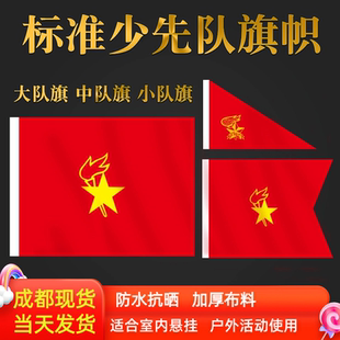 少先队中队旗手持中国少年先锋队队旗大队旗手拿小学生少先队员队