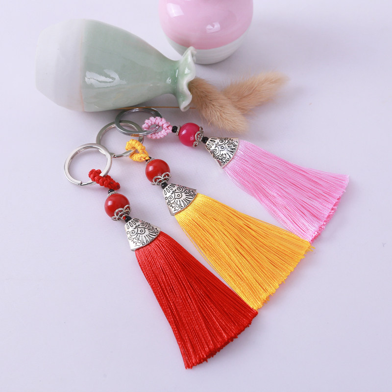 Bodhi Lotus tassels automobile Key buckle Pendant men and women Bag Pendants Chinese style Ears Lovers money Pendantin the Festive supplies/Gift , Gift ideas , Keychain  category - from Buy2taobao.com to provide professional Taobao agent buy service