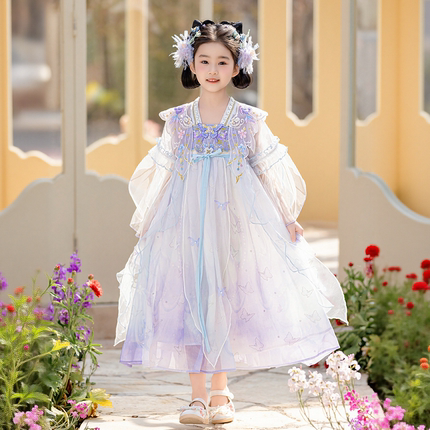古风汉服女童夏季2026新款高端儿童公主裙仙气飘飘古装国风连衣裙