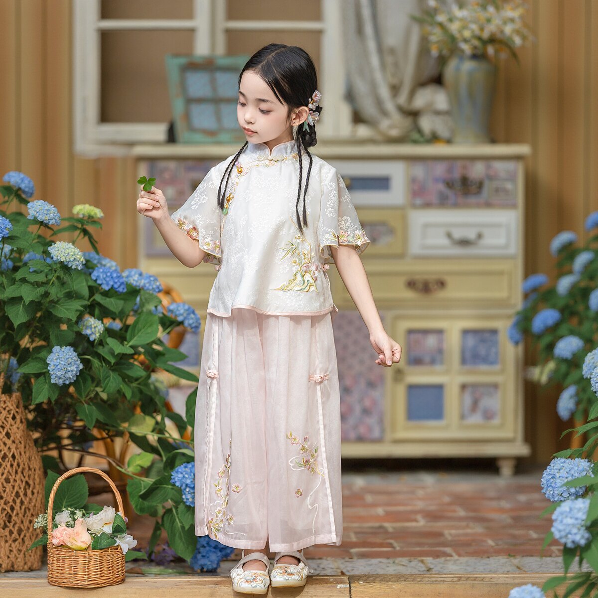 夏季女童汉服套装日常可穿图片