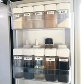 日本LEC SK系列单孔放盐瓶双孔开口调料瓶塑料酱油料酒收纳分装 瓶