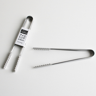 日本ECHO 烧烤烤肉迷你小号烧烤夹食品夹子不锈钢锯齿状料理夹子