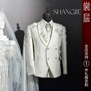 原创高级感外套主播新款 男团西服装 订定制 月光骑士 裳届Design