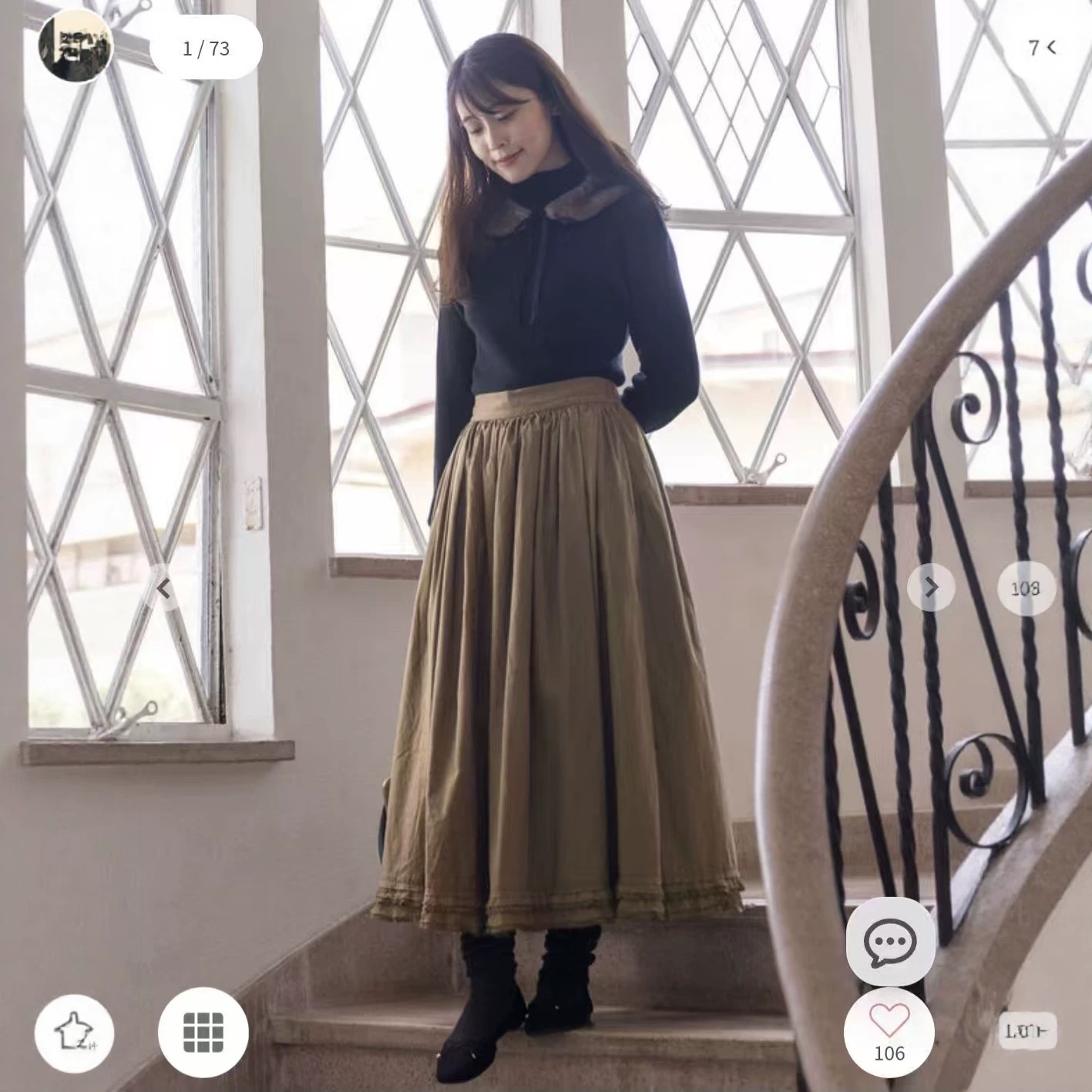 原单Sm2 日系荷叶边下摆波点半身裙腰68-104臀172裙长87不退不换