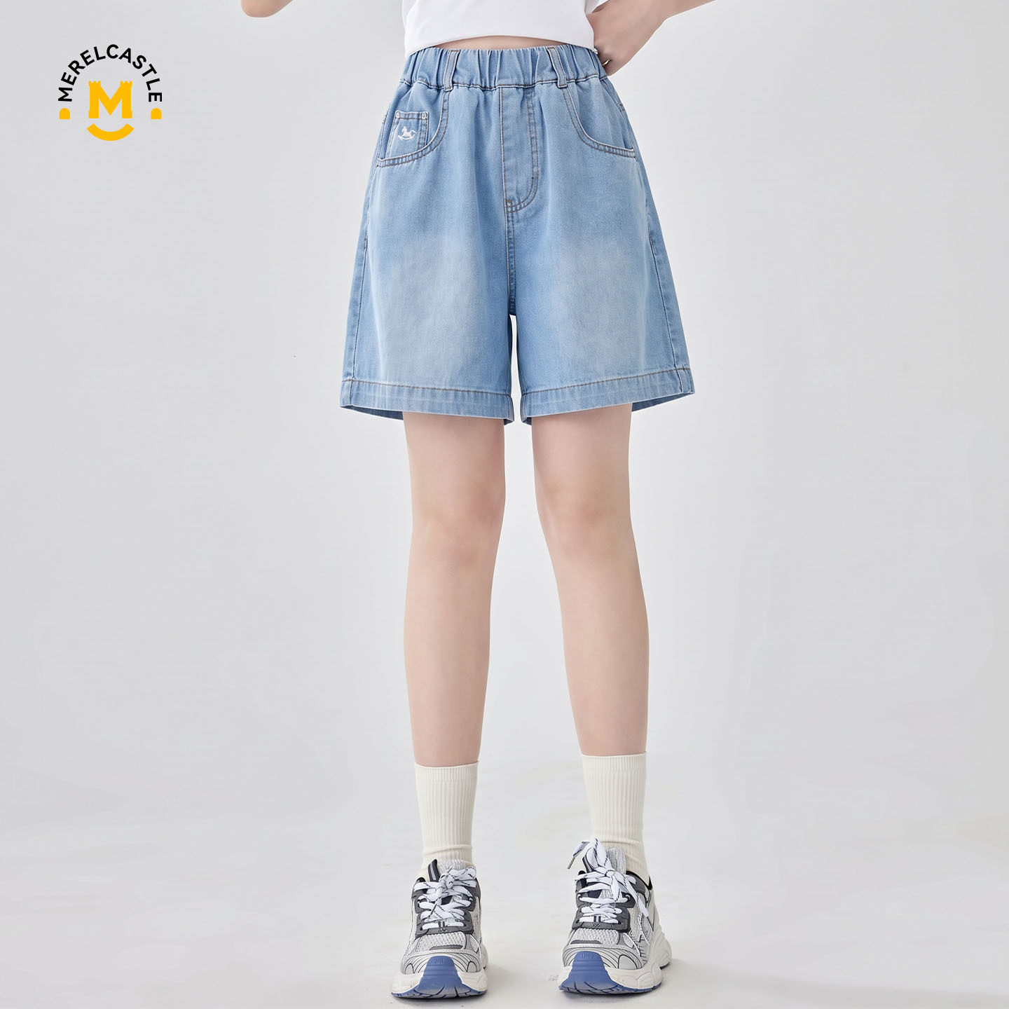 女童牛仔短裤2026夏季新款女孩薄款中大童韩版宽松裤子