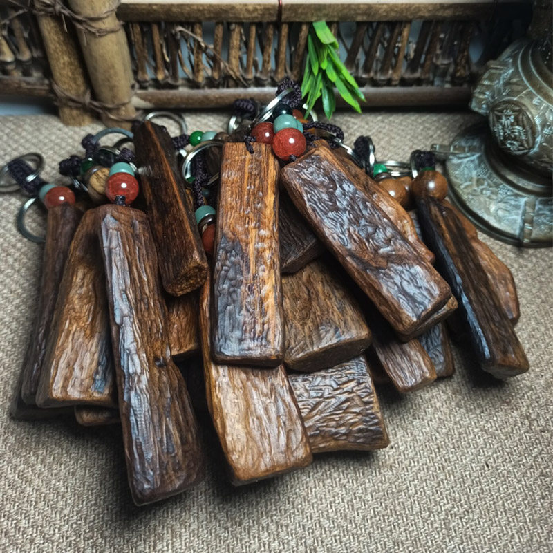 孤品 创意原木随形挂件吊坠天然木质复古国风文玩汽车钥匙扣挂饰