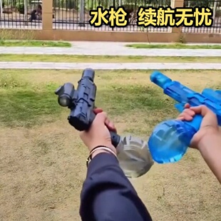 双电水枪跨境电动格克儿童玩具大容量连发喷沙滩夏天亚马逊批发