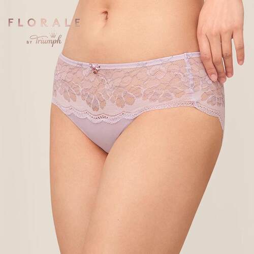 Triumph/黛安芬Florale优雅绮丽内裤女蕾丝中腰舒适平角裤87-2344