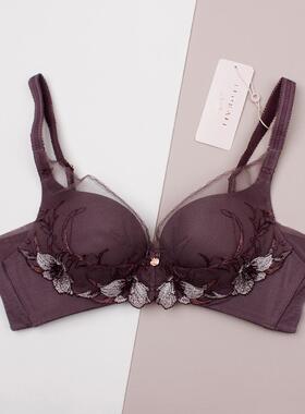 Triumph/黛安芬Florale醇静兰花大胸内衣女薄款收副乳文胸11-1884