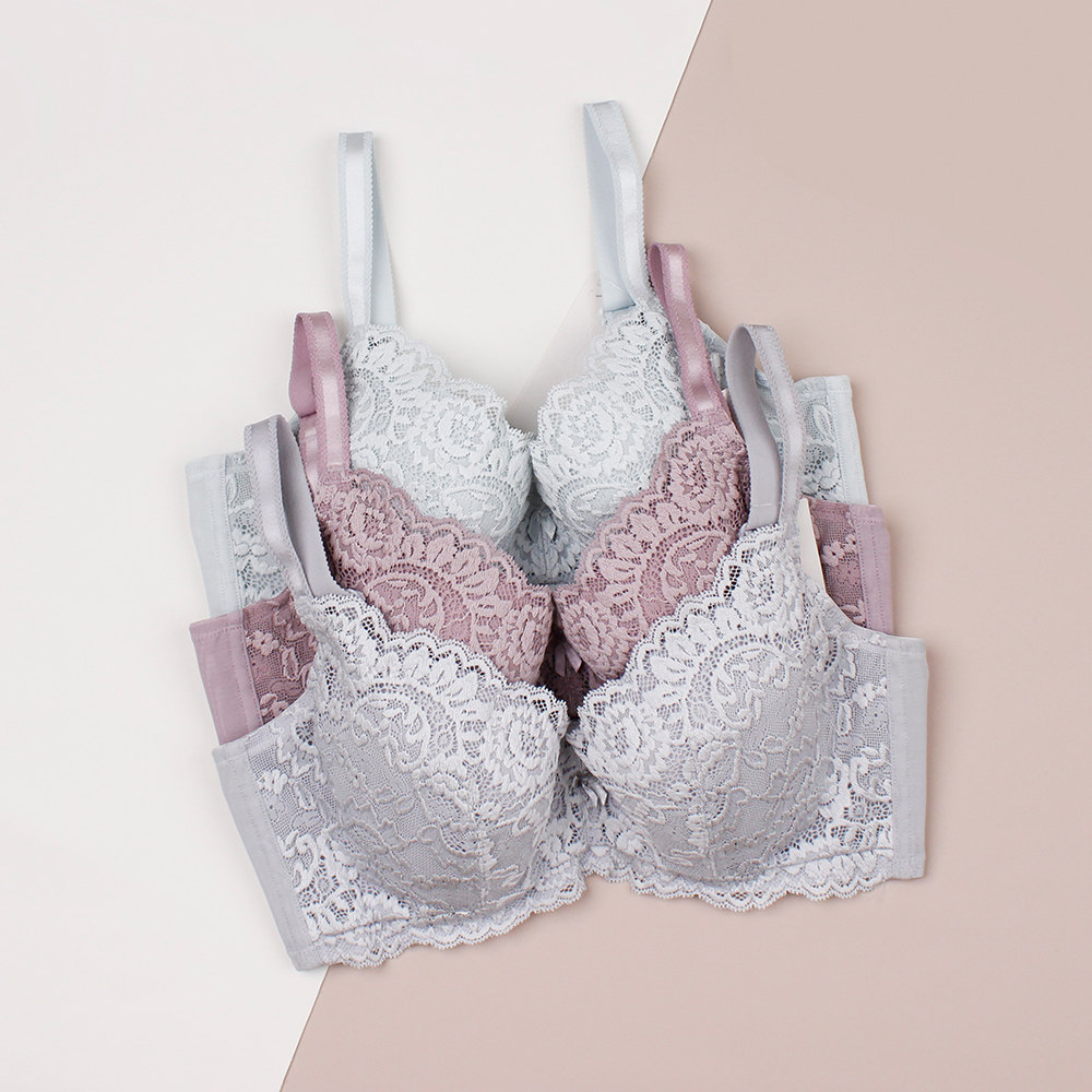 黛安芬蕾丝文胸薄模杯透气胸罩性感大码无痕内衣薄款女16-8674