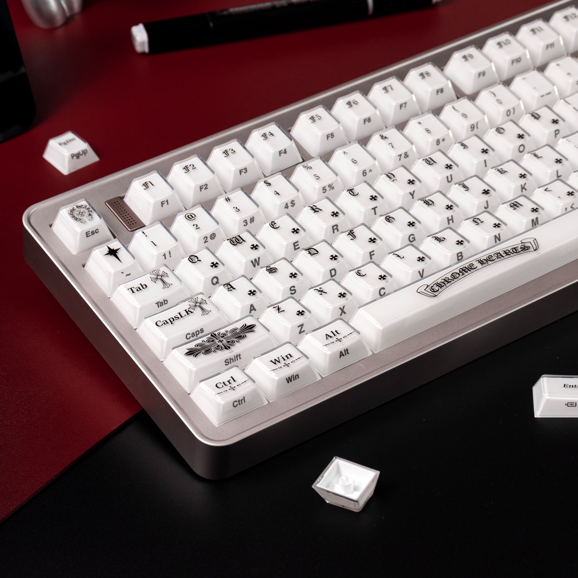 KEYNG水晶果冻克罗心侧刻键帽