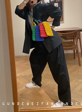 翻滚的胃｜手作产品萌仔仔斜挎耀眼小包包手机包针织包毛线