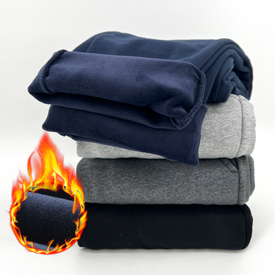 儿童藏青色加绒加厚校服裤子