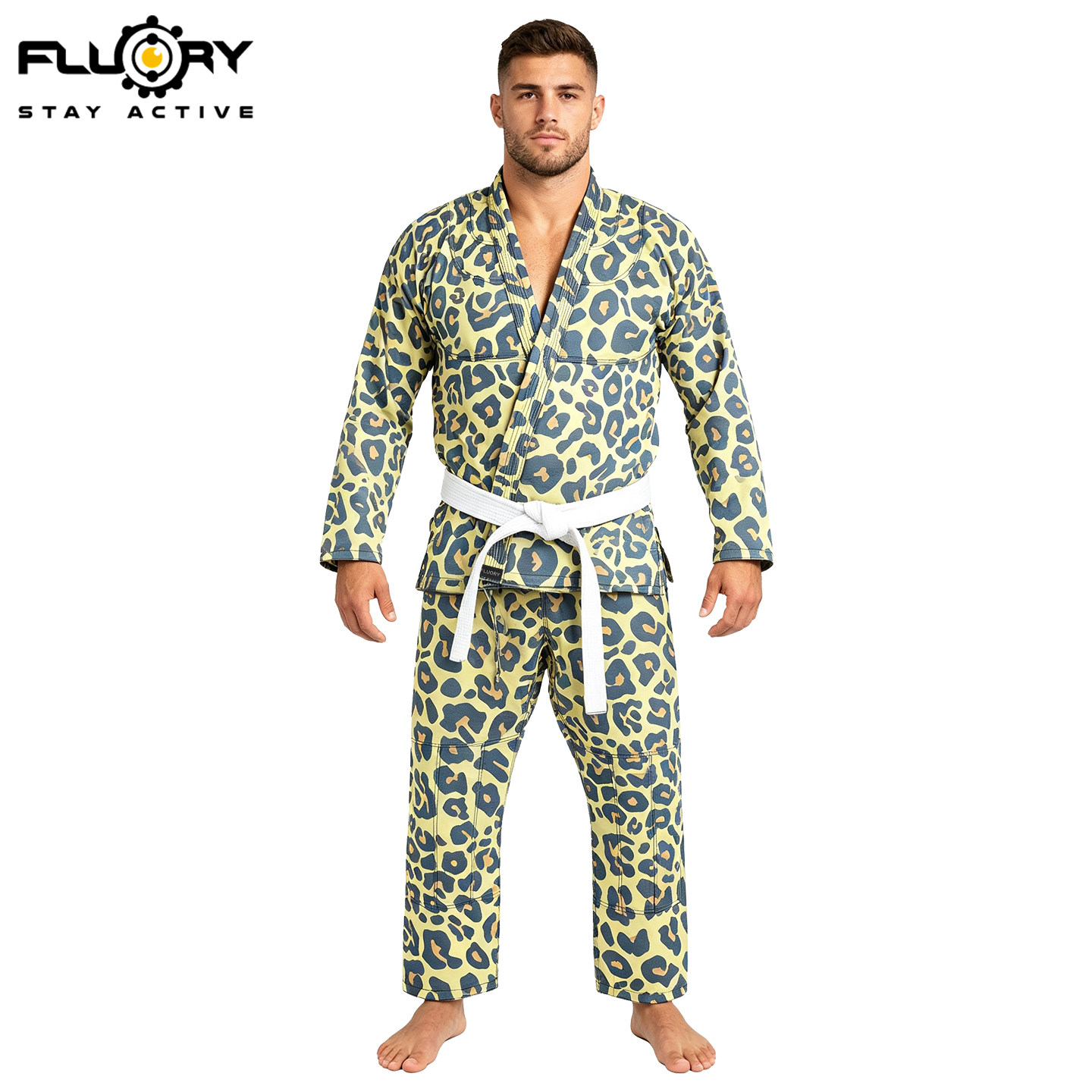 FLUORY火垒豹纹柔术服专业比赛图片