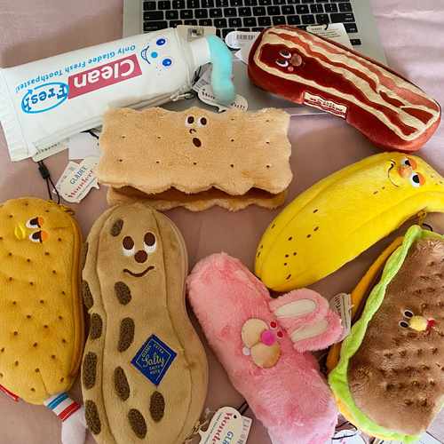 GLADEE日本正版花生笔袋收纳袋