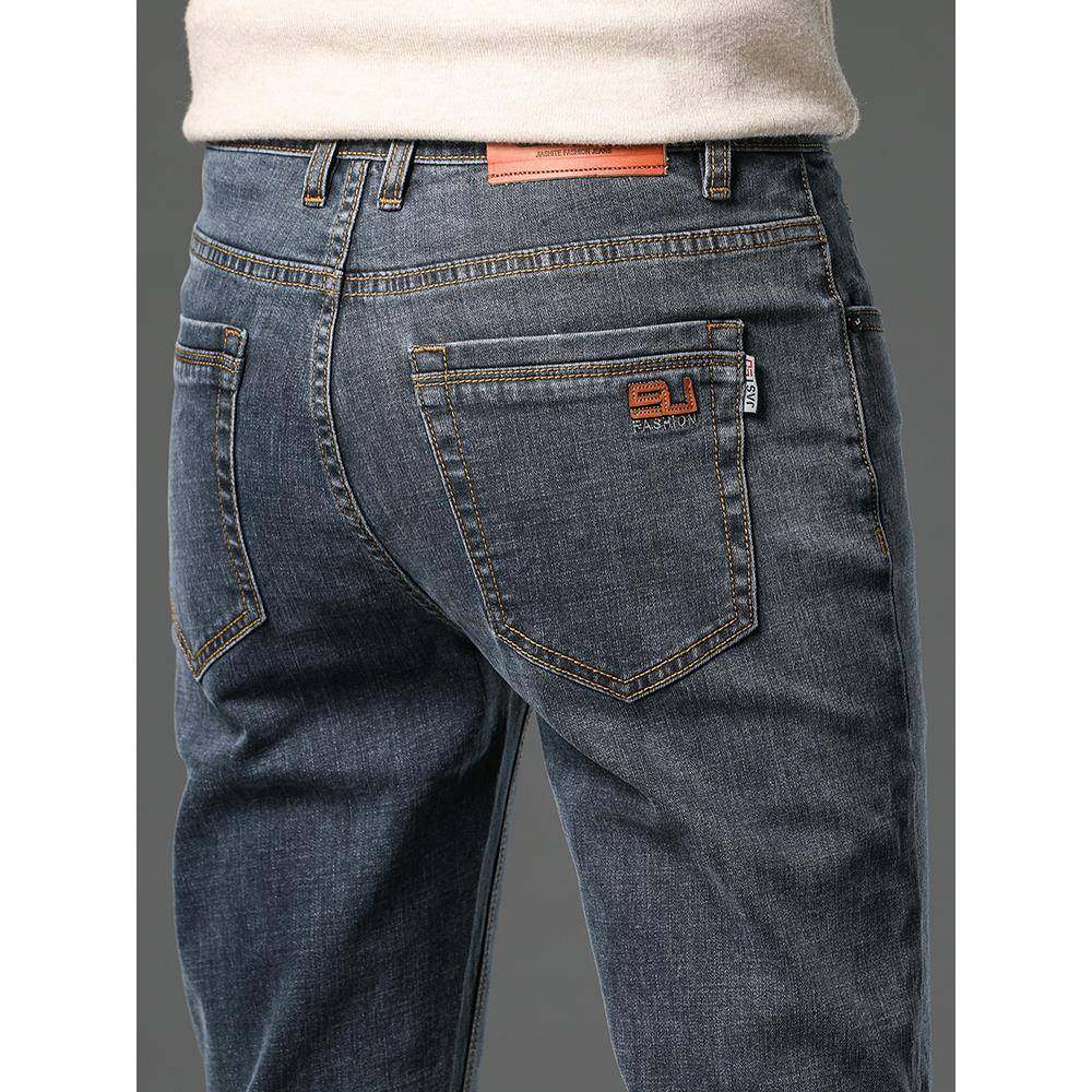 香港高端牛仔裤男宽松直筒弹力百搭商务休闲长裤子春秋季2025新款