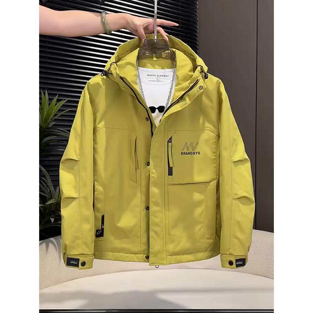 潮流痞帅工装风连帽夹棉夹克男秋冬季宽松休闲棉服保暖冲锋衣外套