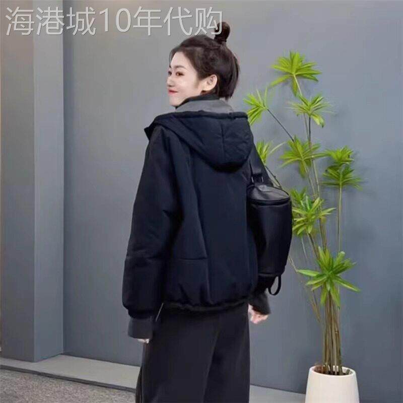 双面穿羽绒棉服女秋冬2025新款宽松显瘦短款连帽百搭棉袄棉衣外套