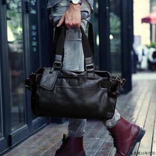 欧美潮牌斜挎包韩版真皮男包手提包单肩包男士背包大包休闲旅行包