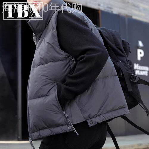 高端羽绒马甲男士冬季2025新款立领坎肩背心加厚保暖无袖外套男款
