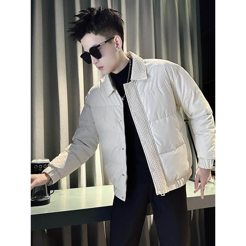 潮流痞帅保暖羽绒棉服男冬季轻薄棉袄2025新款高级感商务休闲外套