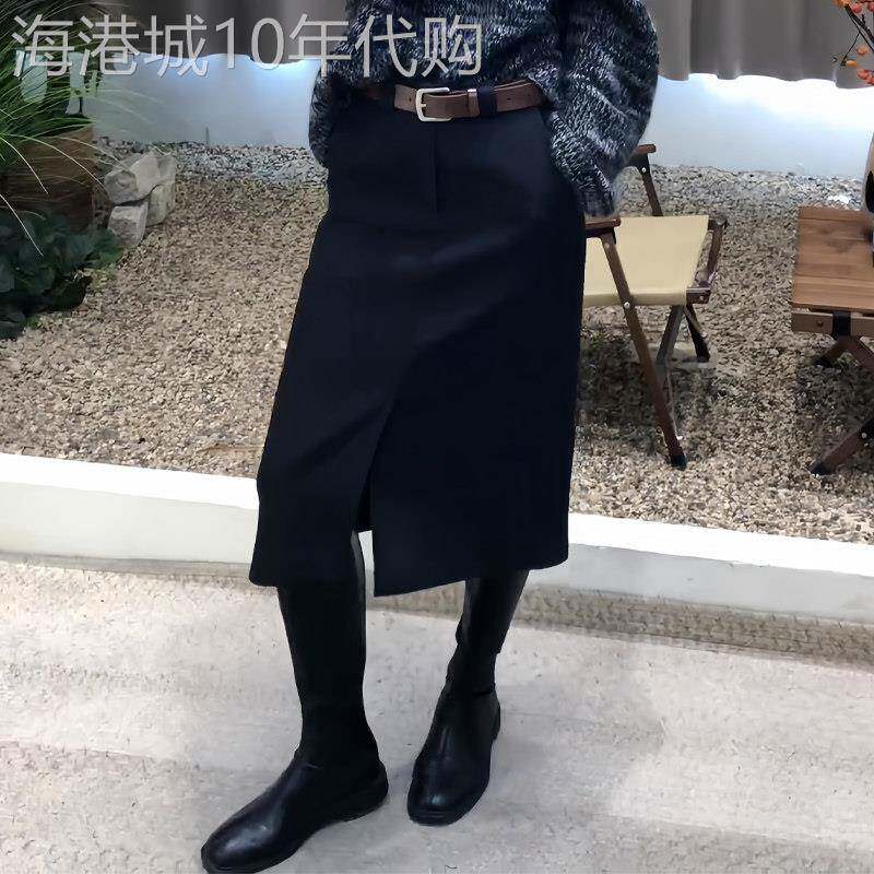 黑色西装半身裙女2026夏季新款开叉小众设计感高腰显瘦时尚中裙
