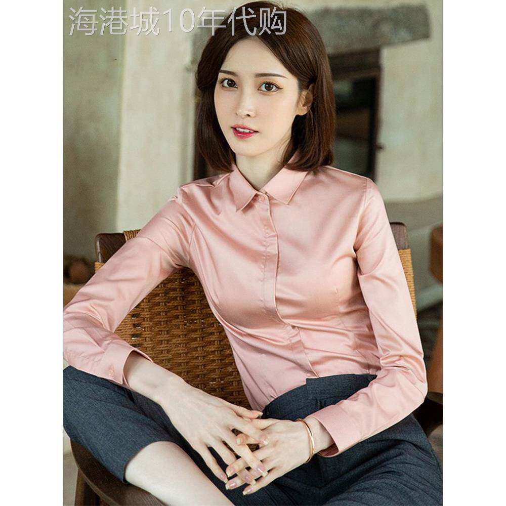 欧站专业白衬衫女装2025春秋冬新款长袖丝绒优雅正装上衣