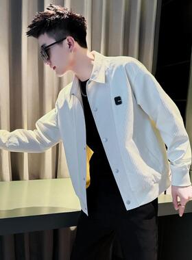 MMW休闲外套男2025秋冬新款高级感夹棉时尚洋气百搭痞帅夹克上衣