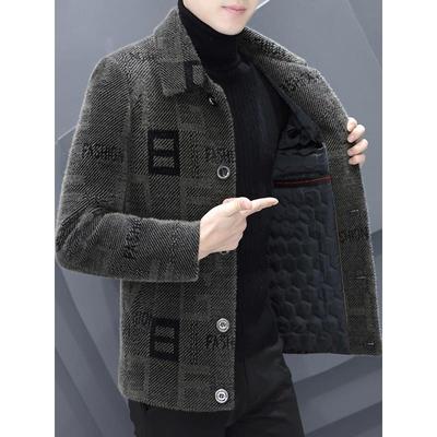 羊绒大衣男款秋冬季新款加绒加厚西装中长款高端男士羊毛呢子外套