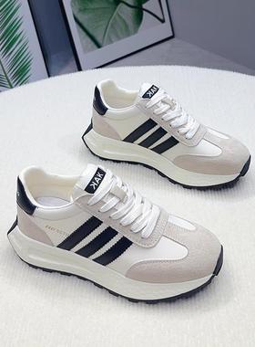 经典显脚小AD Hepburn2023年新款小蛮腰百搭透气阿甘鞋加绒老爹鞋