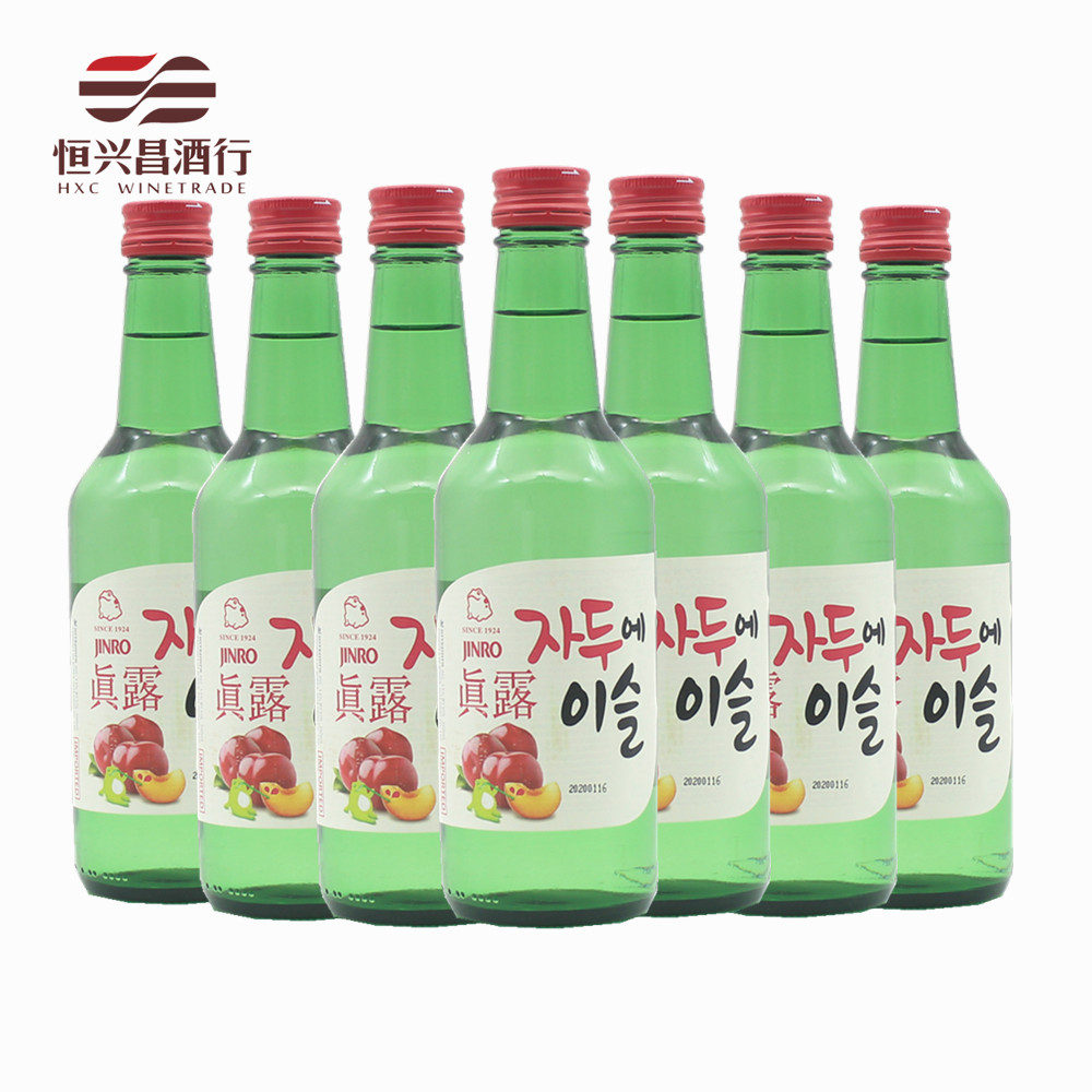 真露李子味利口酒烧酒 360ml*20瓶 真露果味 韩国进口配制洋酒