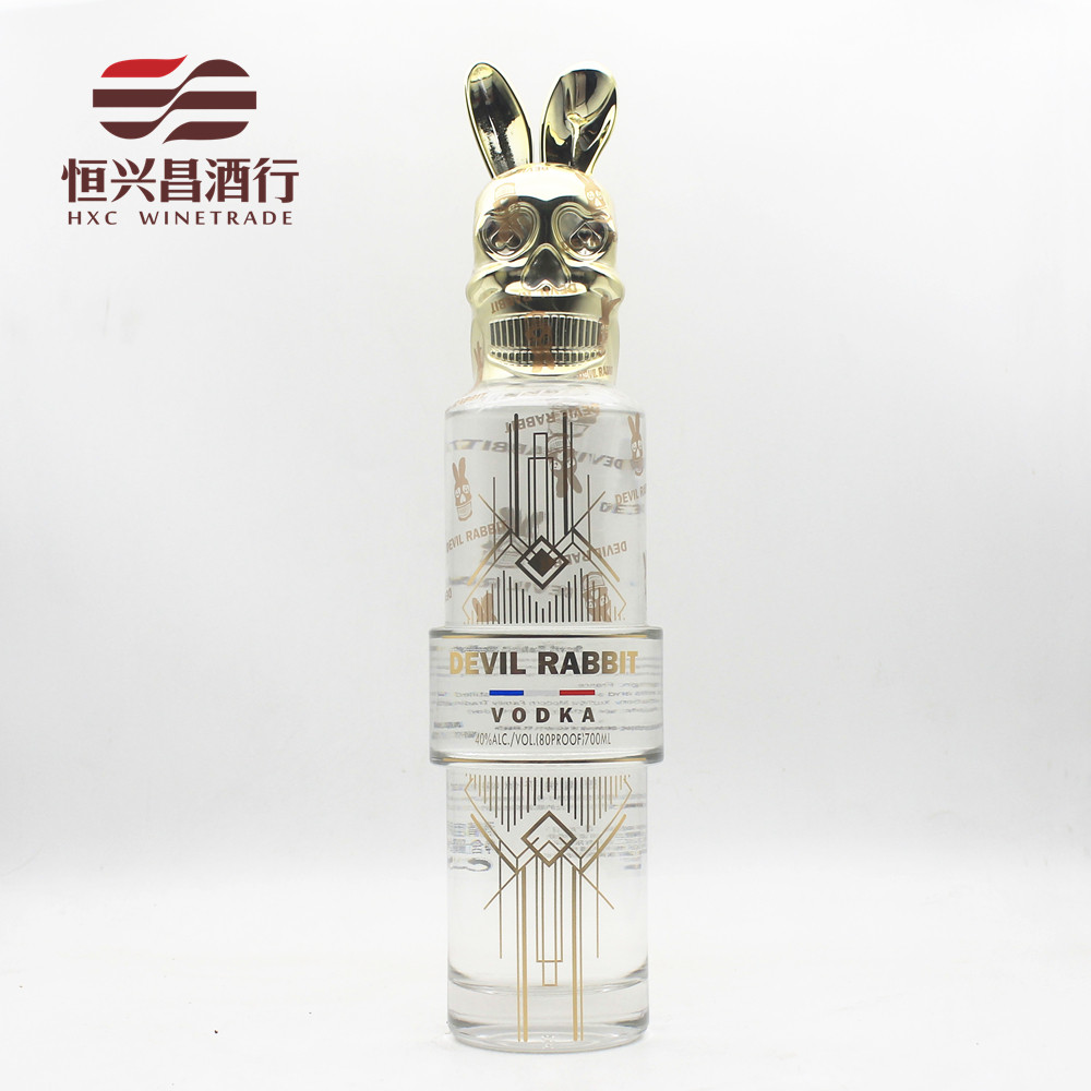 洋酒 恶魔兔子伏特加 devil rabbit vodka 700ml法国进口洋酒烈酒