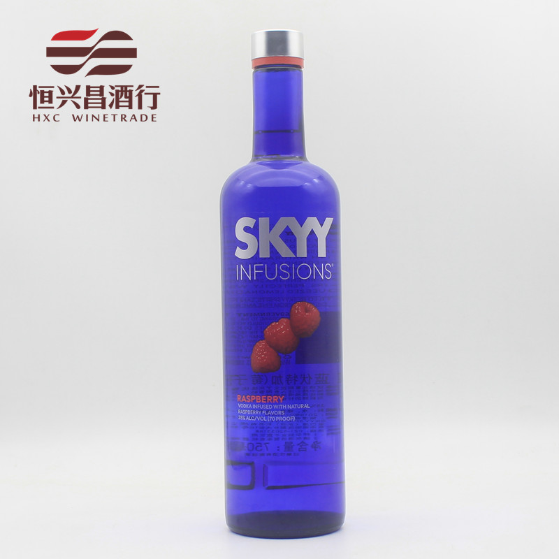 【瑕疵】深蓝伏特加 蓝天伏特加莓子味 Skyy Vodka洋酒基酒 750ml