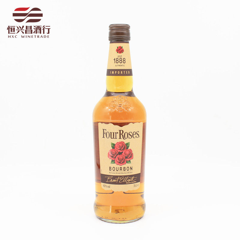 四玫瑰威士忌酒 Four Roses whisky 洋酒肯塔基波本 调鸡尾酒基酒
