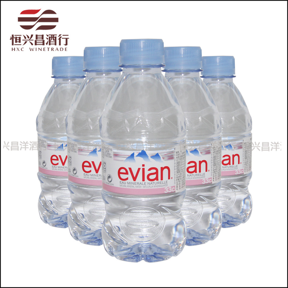 evian/依云天然矿泉水330ml*24瓶 法国进口饮料水