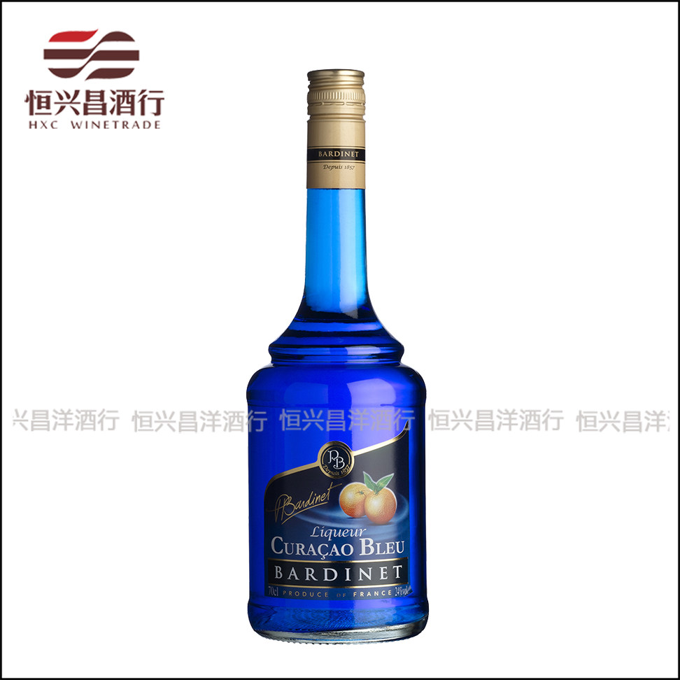 法国 必得利蓝香橙力娇酒利口酒bardinet 鸡尾酒调酒基酒700ml