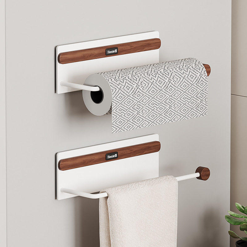 胡桃木磁吸壁挂厨房纸巾架