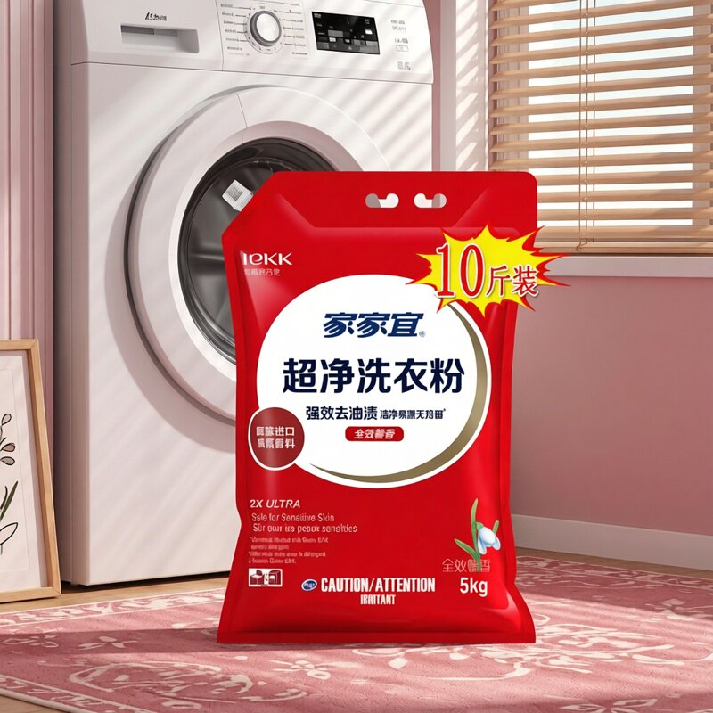 家家宜速溶低泡去渍洗衣粉5kg