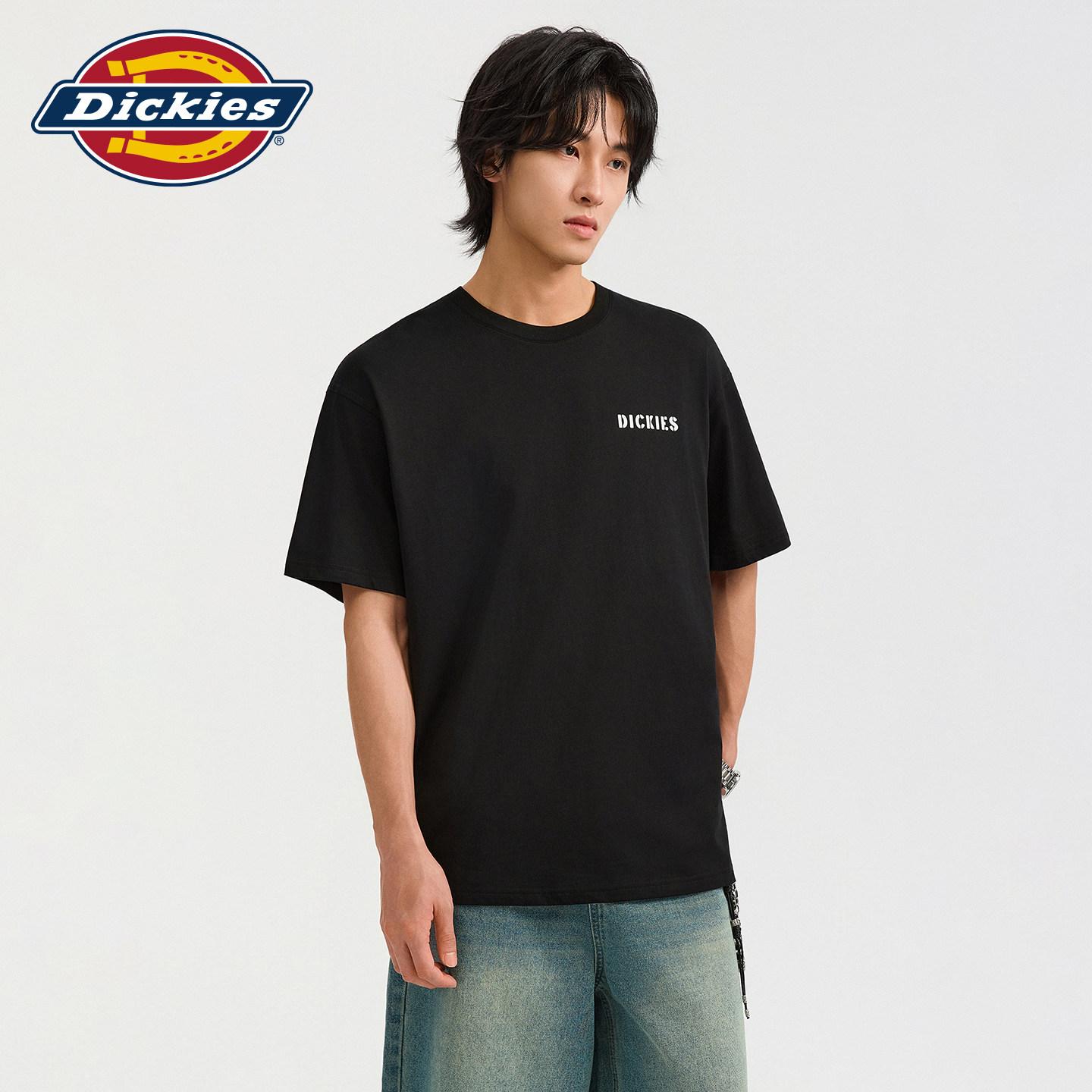 Dickies帝酷适男女情侣同款纯棉圆领短袖T恤宽松男女款上衣