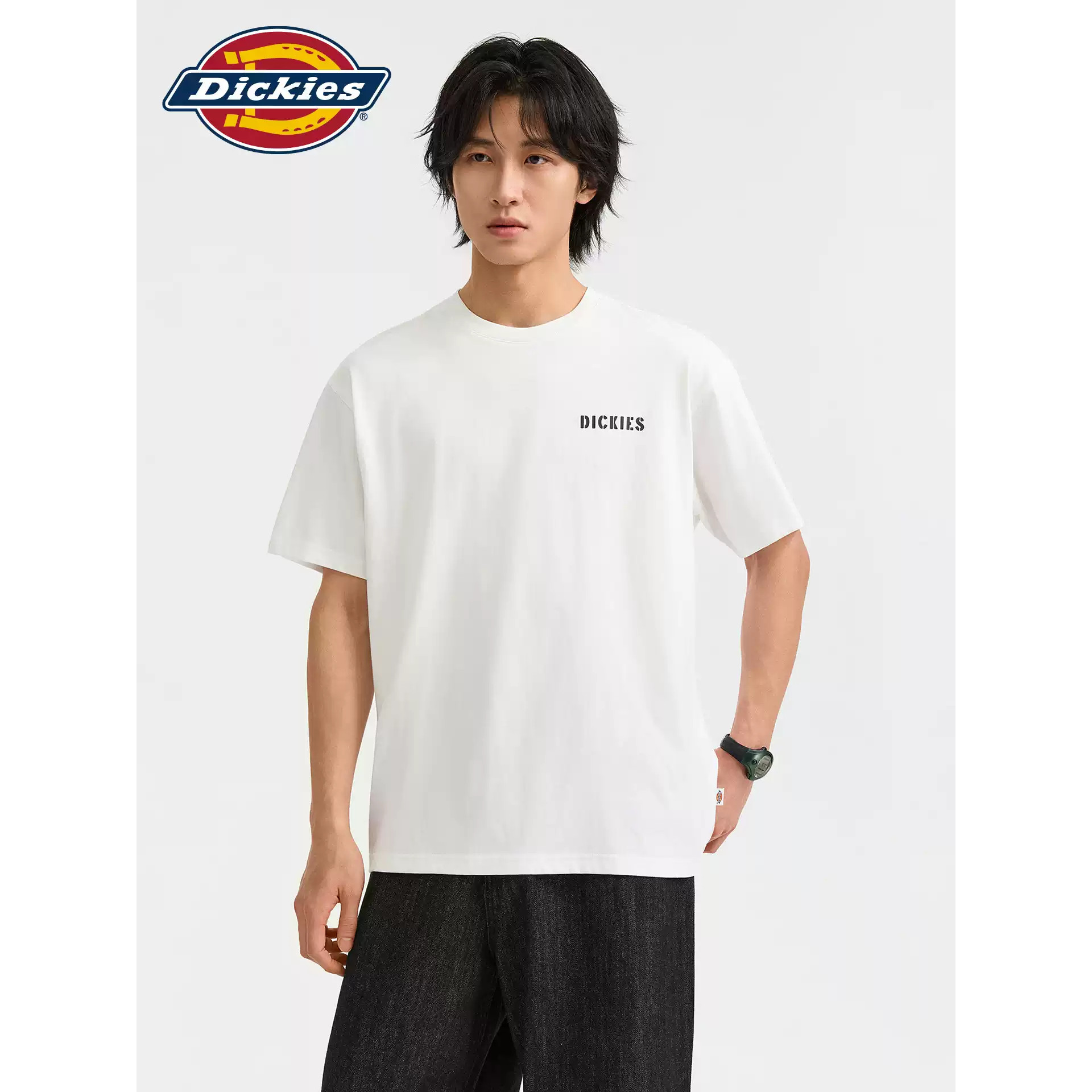 Dickies帝酷适男女情侣同款纯棉圆领短袖T恤宽松男女款上衣