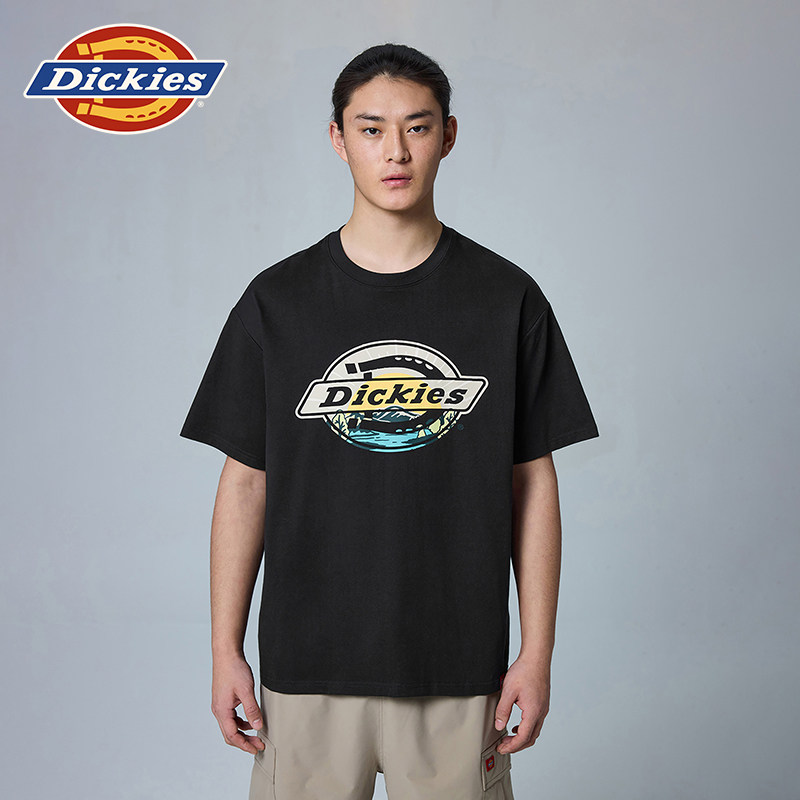 Dickies帝酷适2026春夏新款前胸日出LOGO图案印花宽松重磅短袖T恤
