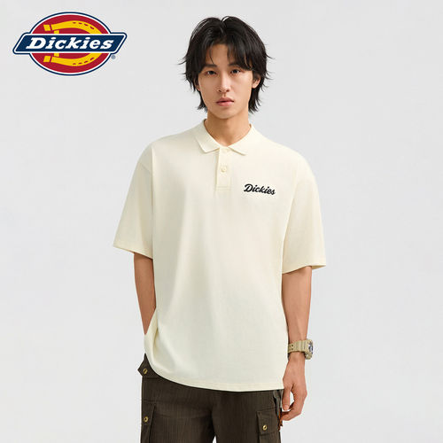 Dickies帝酷适夏季新款高级感美式复古翻领潮流宽松Polo衫短袖男
