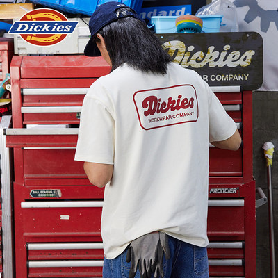 Dickies帝酷适26春夏新款字母LOGO刺绣重磅棉美式短袖T恤男女情侣